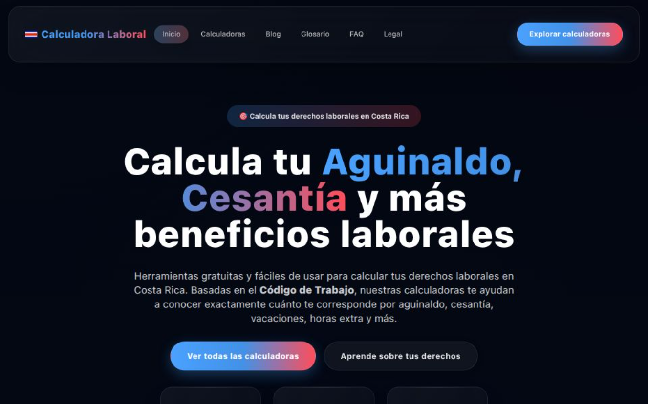 Calculadora Laboral Costa Rica